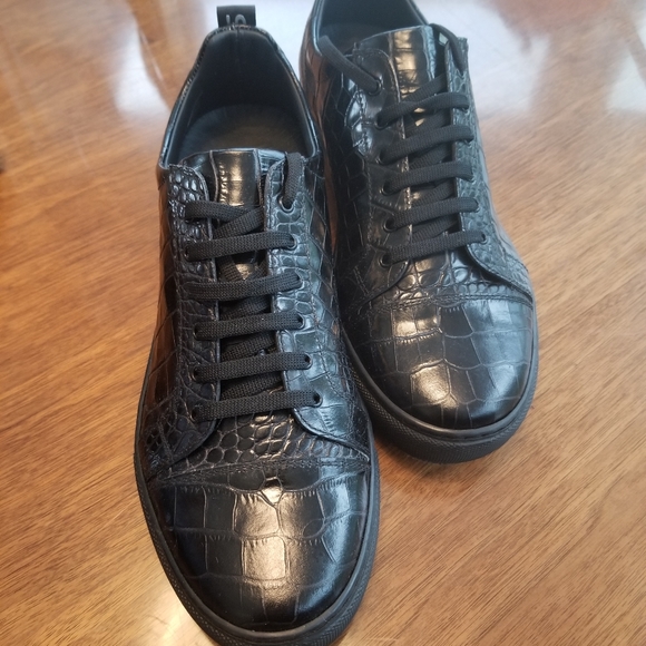 ITALIAN LEATHER EMBELLISHED CROC PRINT PIETRO 066 - Picture 11 of 11